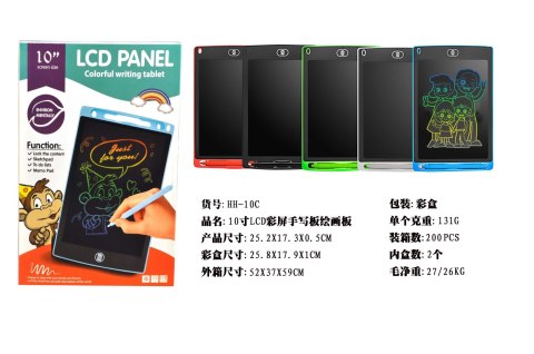 Tablet 10' do rysowania dla dzieci 3+ niebieski + Rysik + Ekran LCD + Kolorowe rysunki Tablet 10' do rysowania dla dzieci 3+ niebieski + Rysik + Ekran LCD + Kolorowe rysunki