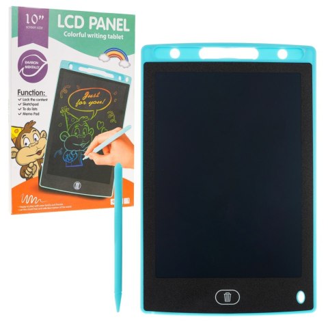 Tablet 10' do rysowania dla dzieci 3+ niebieski + Rysik + Ekran LCD + Kolorowe rysunki Tablet 10' do rysowania dla dzieci 3+ niebieski + Rysik + Ekran LCD + Kolorowe rysunki