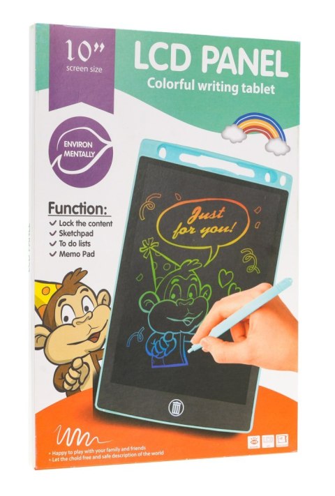 Tablet 10' do rysowania dla dzieci 3+ niebieski + Rysik + Ekran LCD + Kolorowe rysunki Tablet 10' do rysowania dla dzieci 3+ niebieski + Rysik + Ekran LCD + Kolorowe rysunki