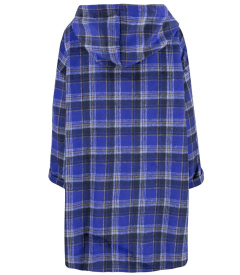 Koszula oversize z kapturem zapinana na suwak bawełna PENNY (Wielokolorowy || Niebieski) Koszula oversize z kapturem zapinana na suwak bawełna PENNY (Wielokolorowy || Niebieski)