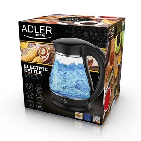 Czajnik elektryczny Adler AD 1274 (2200W 1.7l; kolor czarny) Czajnik elektryczny Adler AD 1274 (2200W 1.7l; kolor czarny)