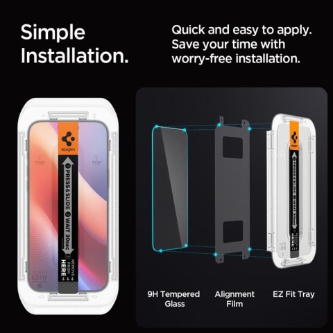 SZKŁO HARTOWANE SPIGEN GLAS.TR "EZ FIT" IPHONE 16 PRO CLEAR SZKŁO HARTOWANE SPIGEN GLAS.TR "EZ FIT" IPHONE 16 PRO CLEAR