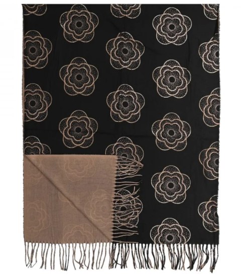 Ciepły szal szalik Elegancki frędzle kwiaty miękki Zjawiskowy 180x75 cm (Wielokolorowy || Czarny) Ciepły szal szalik Elegancki frędzle kwiaty miękki Zjawiskowy 180x75 cm (Wielokolorowy || Czarny)