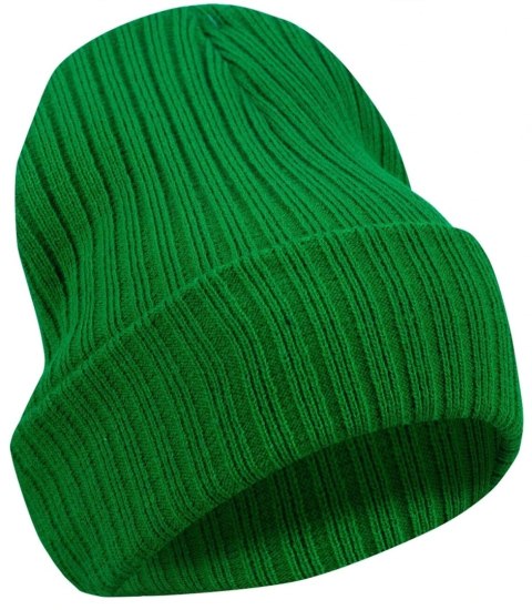 Czapka unisex Uniwersalna Beanie prażkowana dzianina (Zielony) Czapka unisex Uniwersalna Beanie prażkowana dzianina (Zielony)