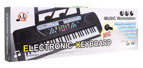 Keyboard z trybem nauki dla dzieci 5+ Stojak na nuty Mikrofon + Nagrywanie - model nr 6161 Keyboard z trybem nauki dla dzieci 5+ Stojak na nuty Mikrofon + Nagrywanie - model nr 6161