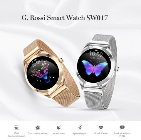 SMARTWATCH DAMSKI G. Rossi SW017-9 silver/black (sg011c) SMARTWATCH DAMSKI G. Rossi SW017-9 silver/black (sg011c)