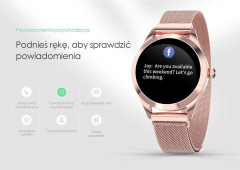 SMARTWATCH DAMSKI G. Rossi SW017-9 silver/black (sg011c) SMARTWATCH DAMSKI G. Rossi SW017-9 silver/black (sg011c)