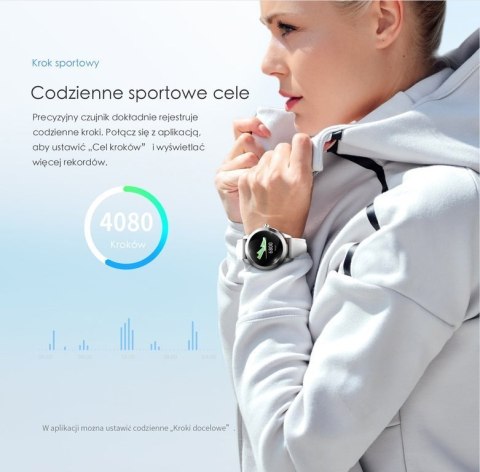 SMARTWATCH DAMSKI G. Rossi SW017-9 silver/black (sg011c) SMARTWATCH DAMSKI G. Rossi SW017-9 silver/black (sg011c)