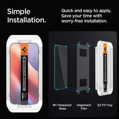 SZKŁO PRYWATYZUJĄCE SPIGEN GLAS.TR "EZ FIT" 2-PACK IPHONE 16 PRO MAX PRIVACY SZKŁO PRYWATYZUJĄCE SPIGEN GLAS.TR "EZ FIT" 2-PACK IPHONE 16 PRO MAX PRIVACY