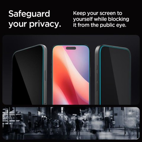 SZKŁO PRYWATYZUJĄCE SPIGEN GLAS.TR "EZ FIT" 2-PACK IPHONE 16 PRO PRIVACY SZKŁO PRYWATYZUJĄCE SPIGEN GLAS.TR "EZ FIT" 2-PACK IPHONE 16 PRO PRIVACY