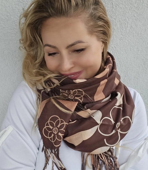 Szal szalik Chusta Stylowy ciepły abstrakcyjny miękki gładki 180x70 cm (Brązowy || Wielokolorowy) Szal szalik Chusta Stylowy ciepły abstrakcyjny miękki gładki 180x70 cm (Brązowy || Wielokolorowy)