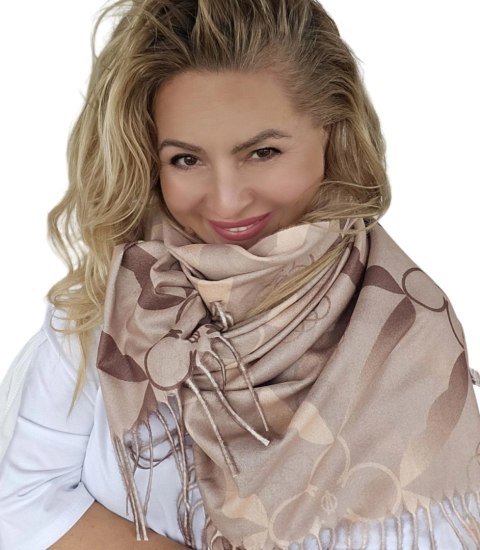 Szal szalik Chusta Stylowy ciepły abstrakcyjny miękki gładki 180x70 cm (Wielokolorowy || Beżowy) Szal szalik Chusta Stylowy ciepły abstrakcyjny miękki gładki 180x70 cm (Wielokolorowy || Beżowy)