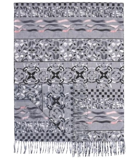 Szal szalik Chusta Stylowy ciepły abstrakcyjny miękki gładki 180x75 cm (Szary || Wielokolorowy) Szal szalik Chusta Stylowy ciepły abstrakcyjny miękki gładki 180x75 cm (Szary || Wielokolorowy)