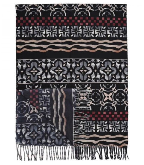 Szal szalik Chusta Stylowy ciepły abstrakcyjny miękki gładki 180x75 cm (Wielokolorowy || Czarny) Szal szalik Chusta Stylowy ciepły abstrakcyjny miękki gładki 180x75 cm (Wielokolorowy || Czarny)