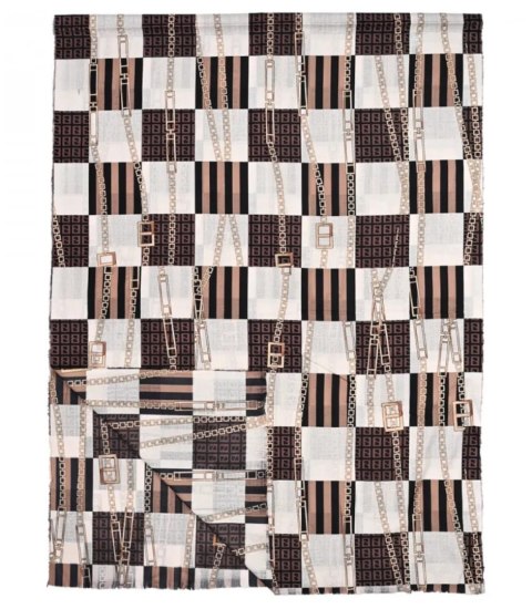 Szal szalik Chusta Stylowy ciepły w kratę miękki gładki 180x75 cm (Wielokolorowy) Szal szalik Chusta Stylowy ciepły w kratę miękki gładki 180x75 cm (Wielokolorowy)