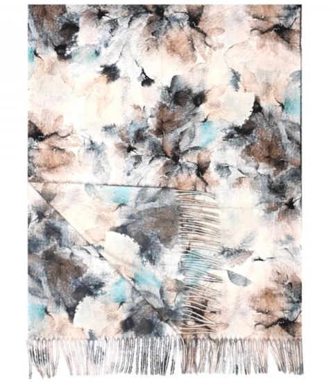 Szal szalik Chusta frędzle ciepły kwiaty miękki gładki 180x70 cm (Wielokolorowy || Beżowy) Szal szalik Chusta frędzle ciepły kwiaty miękki gładki 180x70 cm (Wielokolorowy || Beżowy)