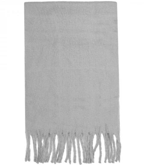 Szal szalik Gruba Chusta frędzle jednokolorowy ciepły miękki 180x45 cm (Szary) Szal szalik Gruba Chusta frędzle jednokolorowy ciepły miękki 180x45 cm (Szary)