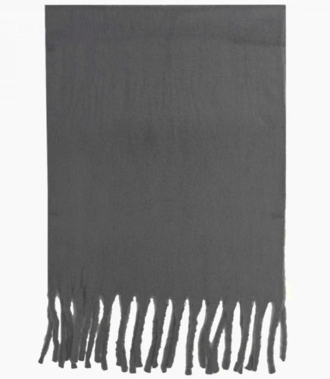 Szal szalik Gruba Chusta frędzle jednokolorowy ciepły miękki 180x45 cm (Szary) Szal szalik Gruba Chusta frędzle jednokolorowy ciepły miękki 180x45 cm (Szary)