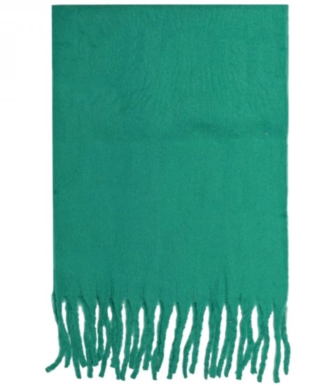 Szal szalik Gruba Chusta frędzle jednokolorowy ciepły miękki 180x45 cm (Zielony) Szal szalik Gruba Chusta frędzle jednokolorowy ciepły miękki 180x45 cm (Zielony)