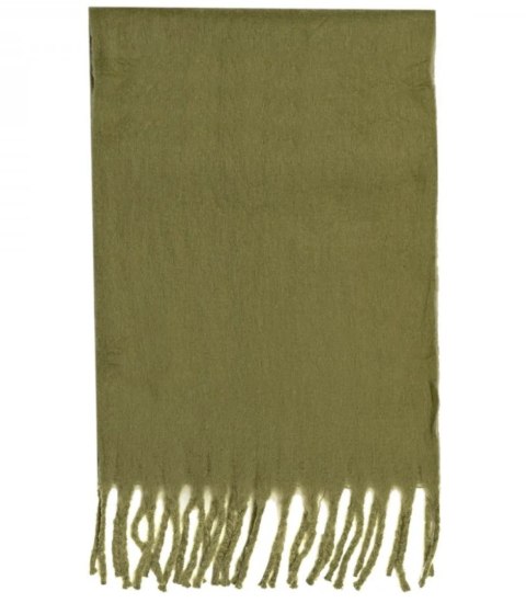 Szal szalik Gruba Chusta frędzle jednokolorowy ciepły miękki 180x45 cm (Zielony) Szal szalik Gruba Chusta frędzle jednokolorowy ciepły miękki 180x45 cm (Zielony)