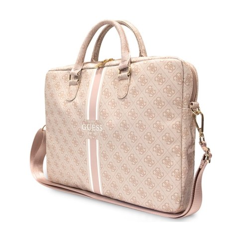 Guess 4G Printed Stripes Computer Bag - Torba na notebooka 16" (Różowy) Guess 4G Printed Stripes Computer Bag - Torba na notebooka 16" (Różowy)