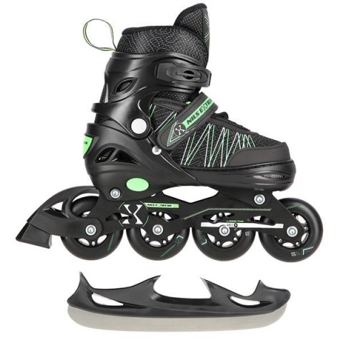 NH11912 A 2w1 BLACK/GREEN ROZM. L(39-42) ŁYŻWOROLKI Z WYM. PŁ. HOKEJOWĄ NILS EXTREME NH11912 A 2w1 BLACK/GREEN ROZM. L(39-42) ŁYŻWOROLKI Z WYM. PŁ. HOKEJOWĄ NILS EXTREME
