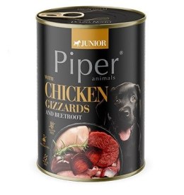 DOLINA NOTECI Piper Junior z żołądkami z kurczaka i burakiem mokra karma dla psa 400g