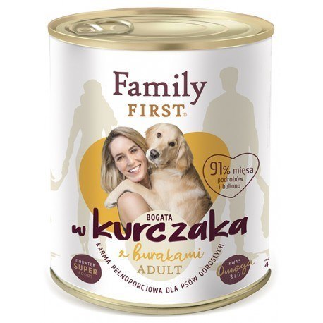 FamilyFirst Bogata w kurczaka+burak adult 800g