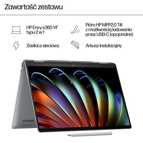 HP ENVY x360 14-fa0400nw Ryzen 5 8640HS 14,0"WUXGA Touch AG IPS300 nits 16GB DDR5 SSD512 Radeon Integrated 5MP W11Pro 2Y Glacier HP ENVY x360 14-fa0400nw Ryzen 5 8640HS 14,0"WUXGA Touch AG IPS300 nits 16GB DDR5 SSD512 Radeon Integrated 5MP W11Pro 2Y Glacier