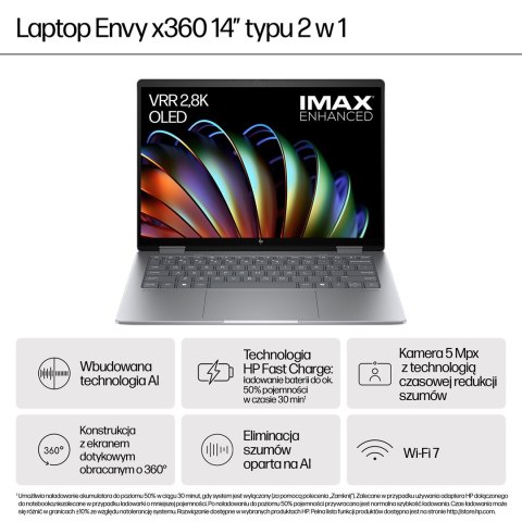 HP ENVY x360 14-fa0400nw Ryzen 5 8640HS 14,0"WUXGA Touch AG IPS300 nits 16GB DDR5 SSD512 Radeon Integrated 5MP W11Pro 2Y Glacier HP ENVY x360 14-fa0400nw Ryzen 5 8640HS 14,0"WUXGA Touch AG IPS300 nits 16GB DDR5 SSD512 Radeon Integrated 5MP W11Pro 2Y Glacier