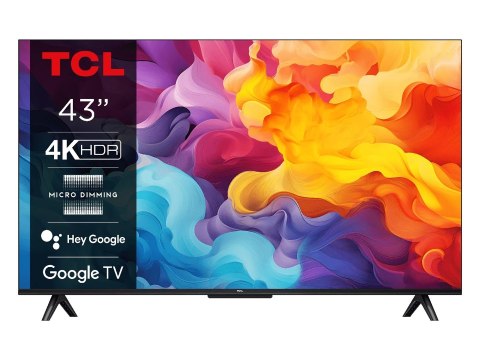 Telewizor TCL 43V6B LED 43'' 4K Ultra HD Google TV Dolby Audio DVB-T2 Czarny Telewizor TCL 43V6B LED 43'' 4K Ultra HD Google TV Dolby Audio DVB-T2 Czarny
