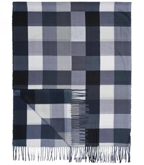Szal szalik Chusta frędzle ciepły w kratę miękki gładki 175x75 cm (Szary || Wielokolorowy) Szal szalik Chusta frędzle ciepły w kratę miękki gładki 175x75 cm (Szary || Wielokolorowy)