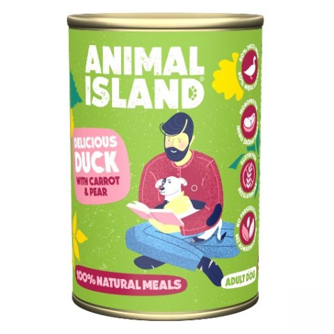 Animal Island Kaczka z Prosem i Marchwią pies 400g Animal Island Kaczka z Prosem i Marchwią pies 400g