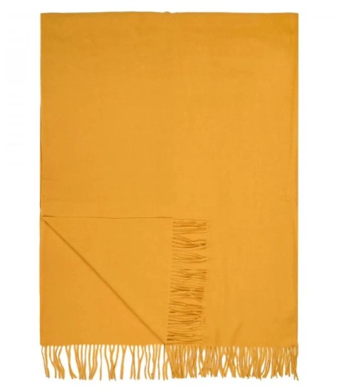 Szal szalik Gruba Chusta frędzle jednokolorowy ciepły miękki 200x70 cm (Żółty) Szal szalik Gruba Chusta frędzle jednokolorowy ciepły miękki 200x70 cm (Żółty)