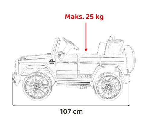 Mercedes AMG G63 dla dzieci Biały + Pilot Mercedes AMG G63 dla dzieci Biały + Pilot