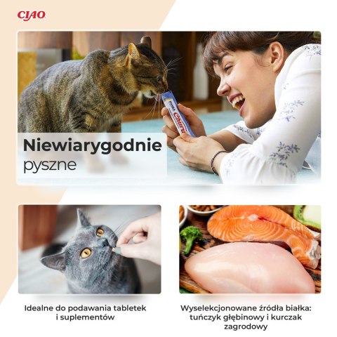 INABA CAT CHURU VARIETIES - kurczak - przysmak dla kota 20 x 14 g INABA CAT CHURU VARIETIES - kurczak - przysmak dla kota 20 x 14 g