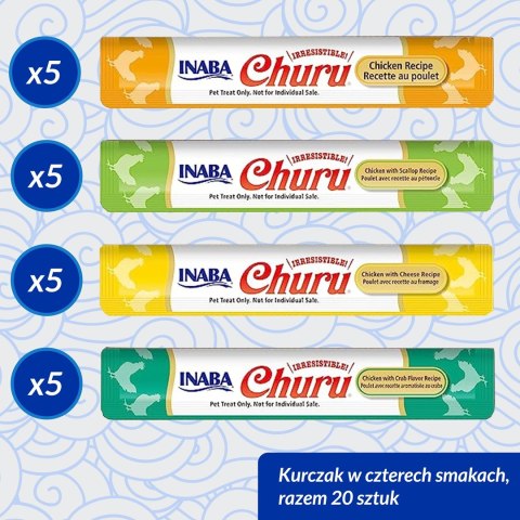 INABA CAT CHURU VARIETIES - kurczak - przysmak dla kota 20 x 14 g INABA CAT CHURU VARIETIES - kurczak - przysmak dla kota 20 x 14 g