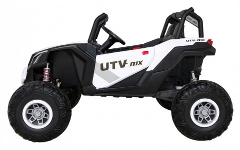 Buggy UTV-MX na akumulator dla dzieci Biały + Napęd 4x4 + Pilot + Audio LED + Schowek + EVA + Wolny Start Buggy UTV-MX na akumulator dla dzieci Biały + Napęd 4x4 + Pilot + Audio LED + Schowek + EVA + Wolny Start