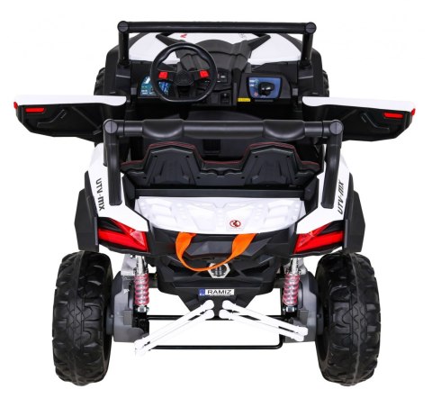 Buggy UTV-MX na akumulator dla dzieci Biały + Napęd 4x4 + Pilot + Audio LED + Schowek + EVA + Wolny Start Buggy UTV-MX na akumulator dla dzieci Biały + Napęd 4x4 + Pilot + Audio LED + Schowek + EVA + Wolny Start