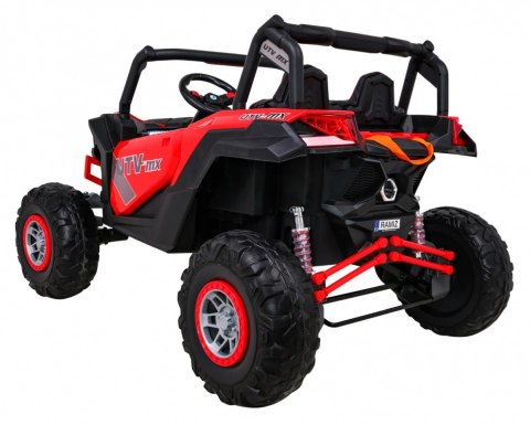 Buggy UTV-MX na akumulator dla dzieci Czerwony + Napęd 4x4 + Pilot + Audio LED + Schowek + EVA + Wolny Start Buggy UTV-MX na akumulator dla dzieci Czerwony + Napęd 4x4 + Pilot + Audio LED + Schowek + EVA + Wolny Start