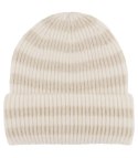 Ciepła czapka damska BEANIE zimowa jesienna jednokolorowa (Ecru)