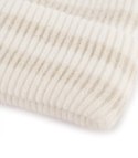Ciepła czapka damska BEANIE zimowa jesienna jednokolorowa (Ecru)