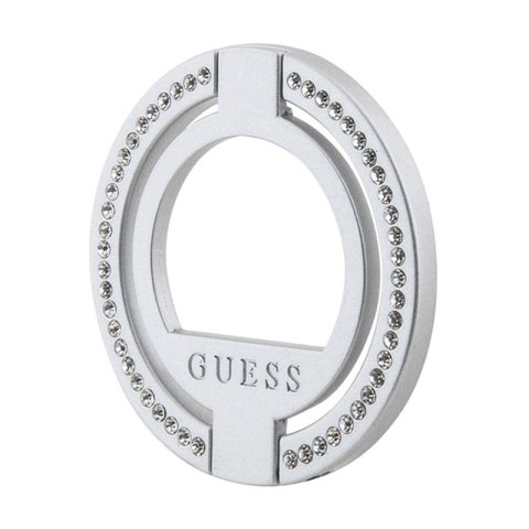Guess MagSafe Ring Stand Rhinestone - Magnetyczny uchwyt na palec do telefonu z funkcją standu (Srebrny) Guess MagSafe Ring Stand Rhinestone - Magnetyczny uchwyt na palec do telefonu z funkcją standu (Srebrny)