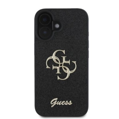 Guess Fixed Glitter Big 4G - Etui iPhone 16 (czarny) Guess Fixed Glitter Big 4G - Etui iPhone 16 (czarny)