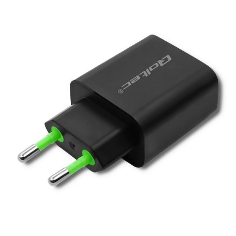 QOLTEC ŁADOWARKA SIECIOWA 18W | 5-12V | 1.5-3A | USB TYP C PD | USB QC 3.0 | CZARNA QOLTEC ŁADOWARKA SIECIOWA 18W | 5-12V | 1.5-3A | USB TYP C PD | USB QC 3.0 | CZARNA