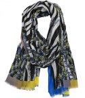 Stylowa chusta chustka szal wiskoza we wzory Elegancka 180cmx90cm (Wielokolorowy)