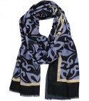 Stylowa chusta chustka szal wiskoza we wzory Elegancka 180cmx90cm (Wielokolorowy)