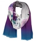 Stylowa chusta chustka szal wiskoza we wzory Elegancka 180cmx90cm (Wielokolorowy)