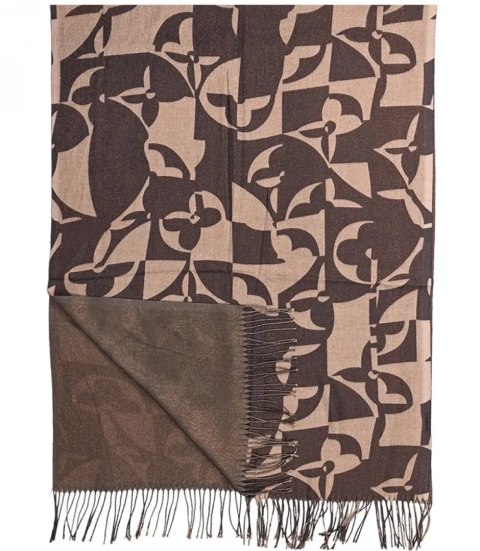 Ciepły stylowy szal szalik abstrakcyjny wzór miękki gładki 180x70 cm (Brązowy || Wielokolorowy) Ciepły stylowy szal szalik abstrakcyjny wzór miękki gładki 180x70 cm (Brązowy || Wielokolorowy)