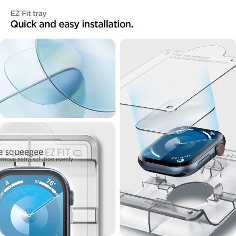 Spigen Elite Shield EZ Fit 2-Pack - Szkło hybrydowe do Apple Watch 10 46 mm (Przezroczysty) Spigen Elite Shield EZ Fit 2-Pack - Szkło hybrydowe do Apple Watch 10 46 mm (Przezroczysty)